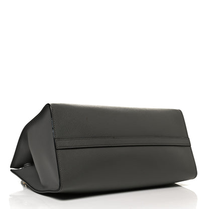 Prada Saffiano Cuir Calfskin Medium Monochrome Top Handle Tote Talco 4 of 12