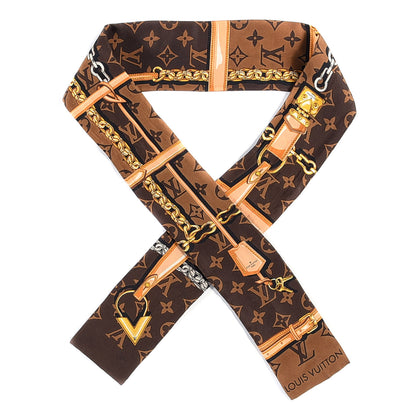 Louis Vuitton Silk Monogram Confidential Bandeau Brown 1 of 3