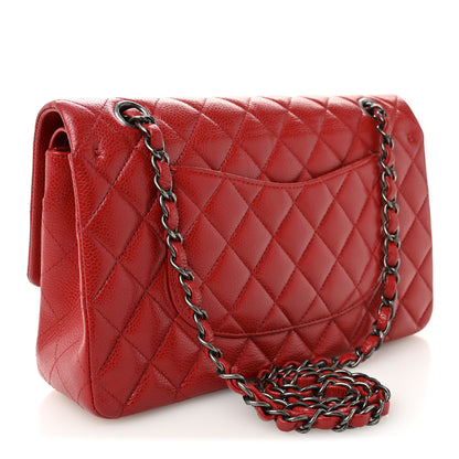 Chanel Caviar Quilted Medium Double Flap Red 3 of 10