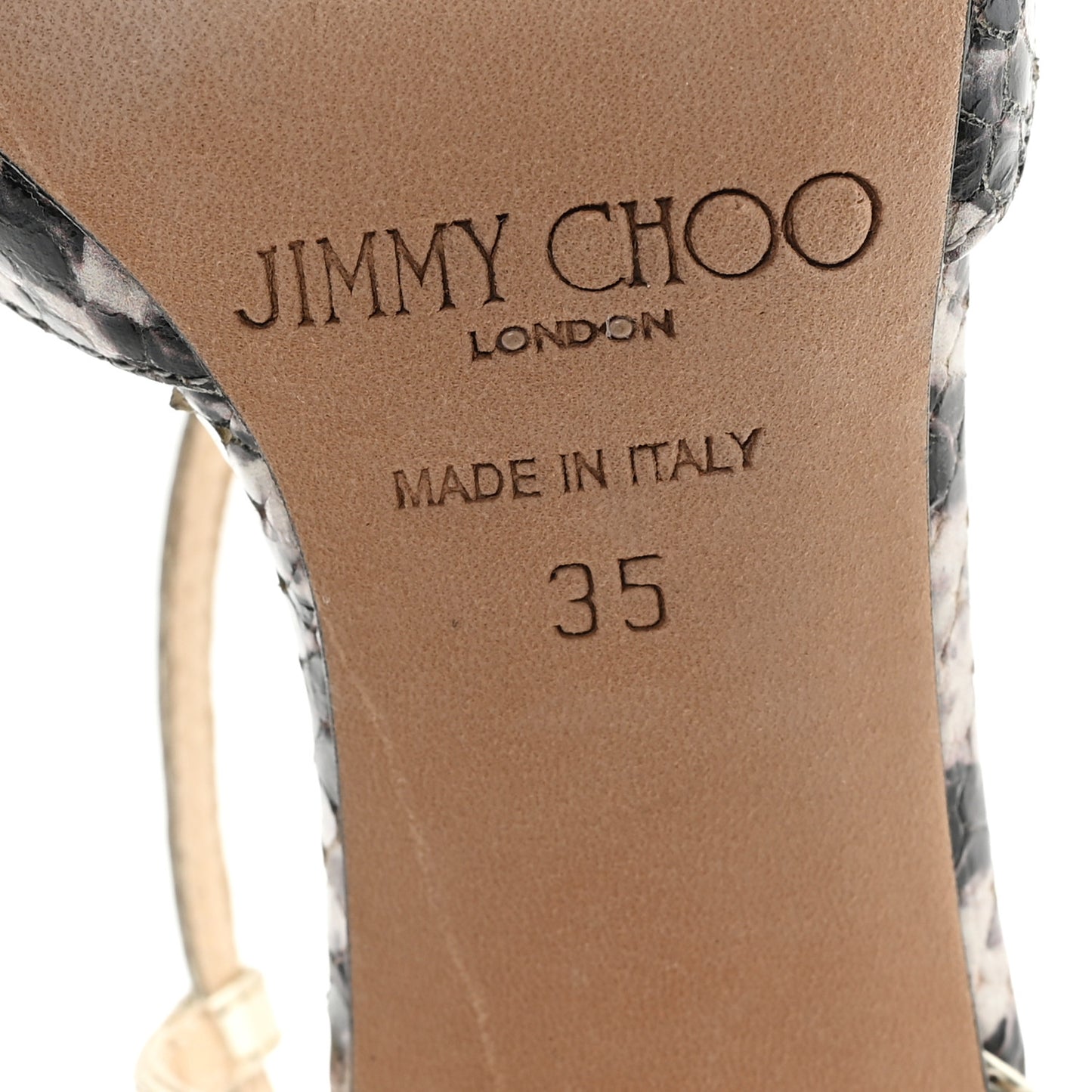 Snakeskin Mirror Calfskin Pointy Toe D'Orsay Pumps 35 Platinum Natural