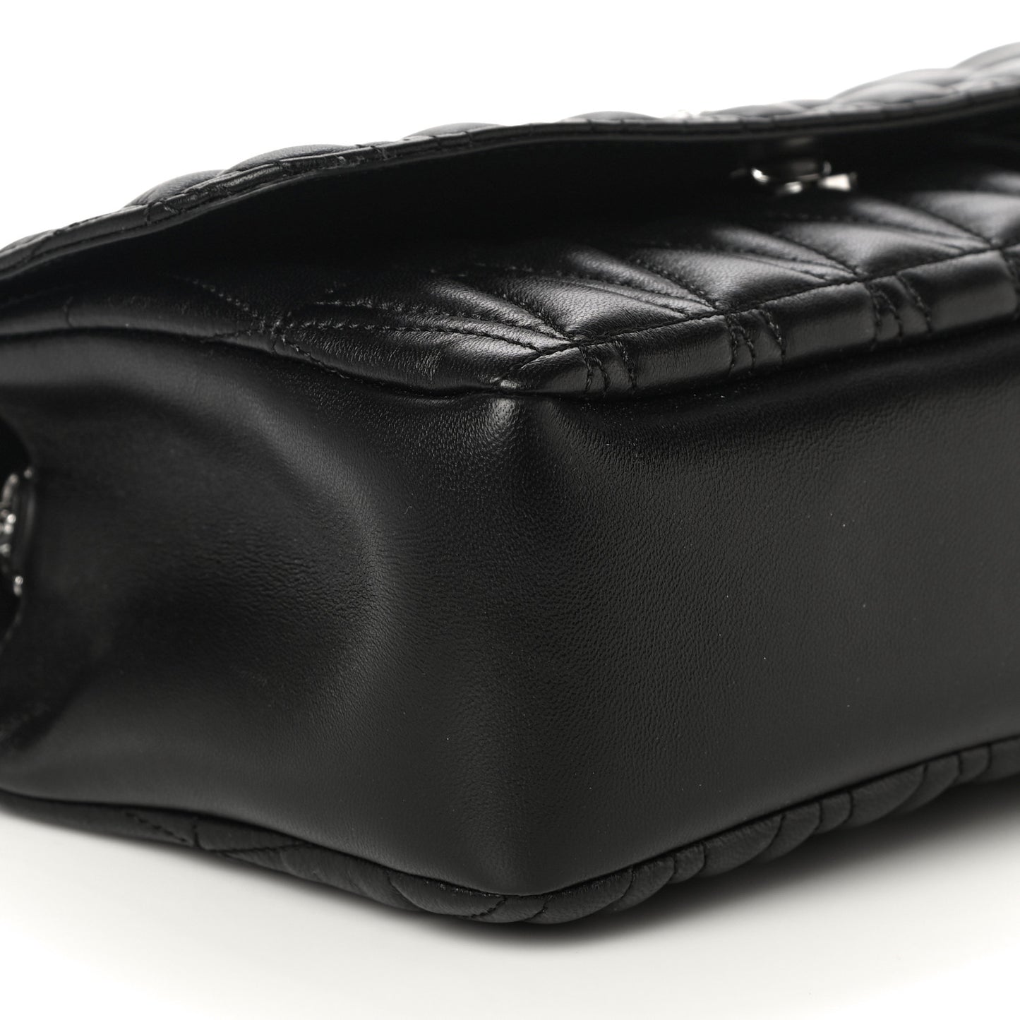 Nappa Quilted Virtus Evening Bag Black