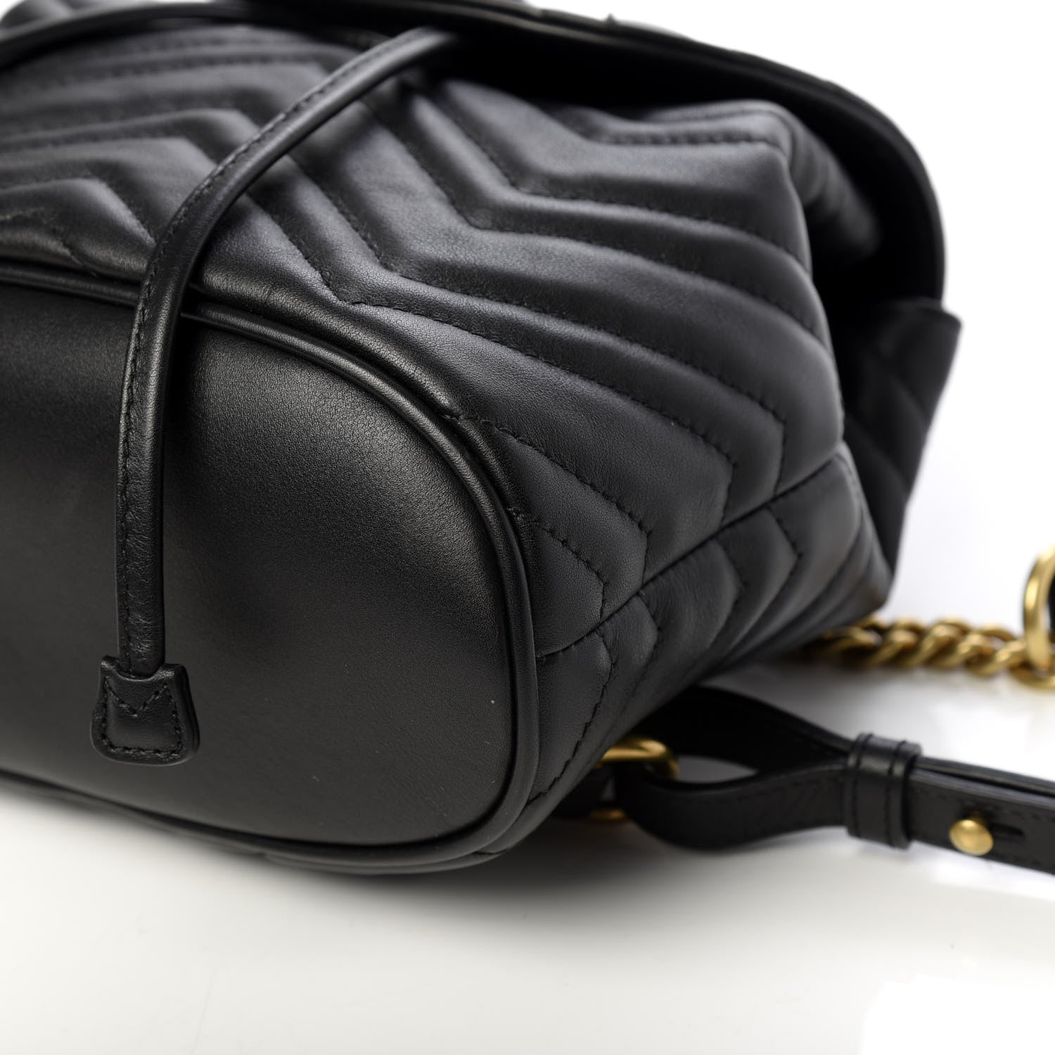 Gucci Calfskin Matelasse GG Marmont Flap Backpack Black 9 of 9