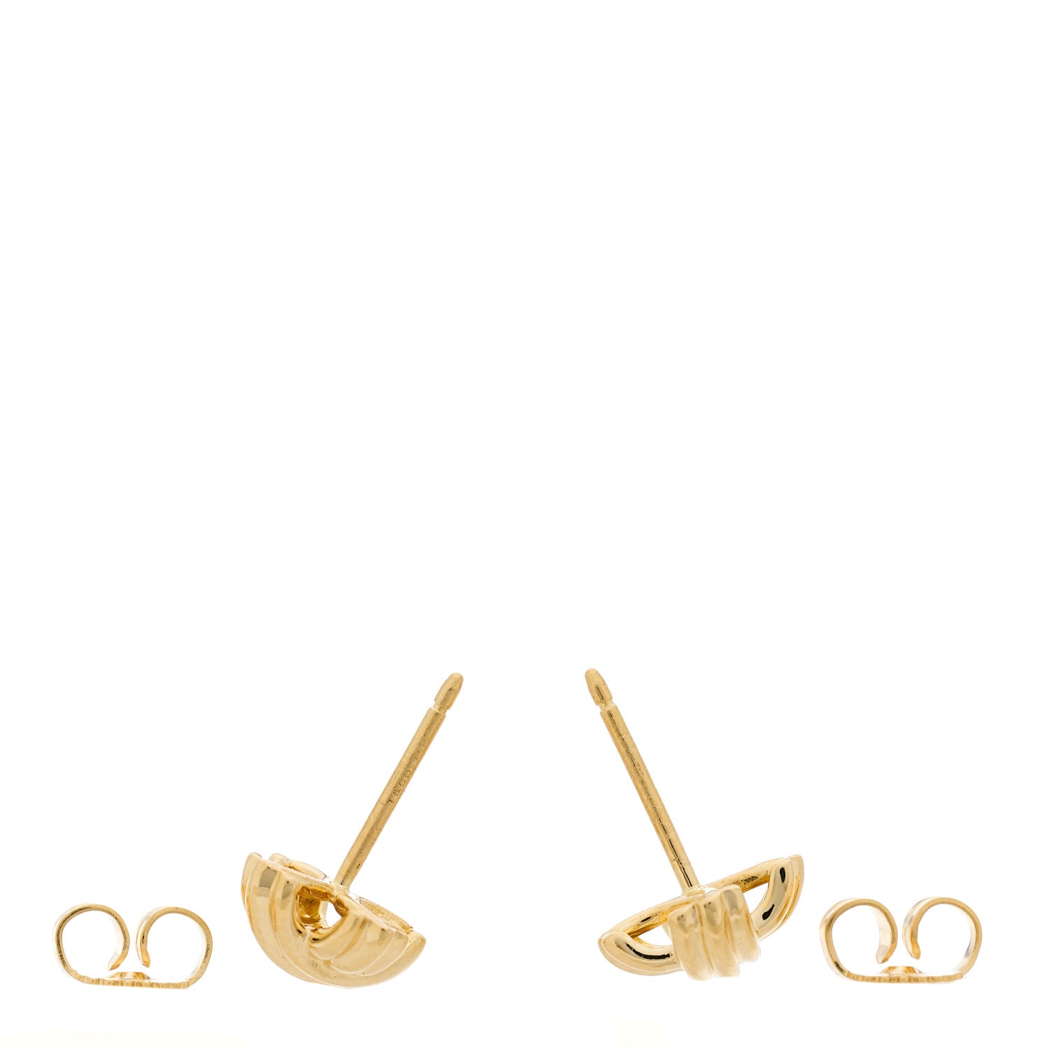 Tiffany 18K Yellow Gold Small Signature X Earrings 3 of 4