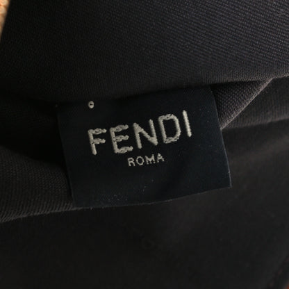 Fendi Vitello King Logo Embossed Large Flat Pouch Cuoio 8 of 11
