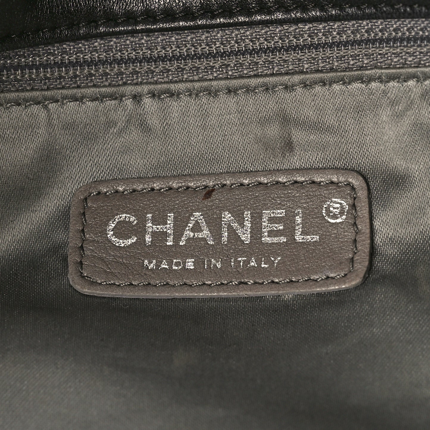 Lambskin Stitched Large Walk Of Fame Flap Black