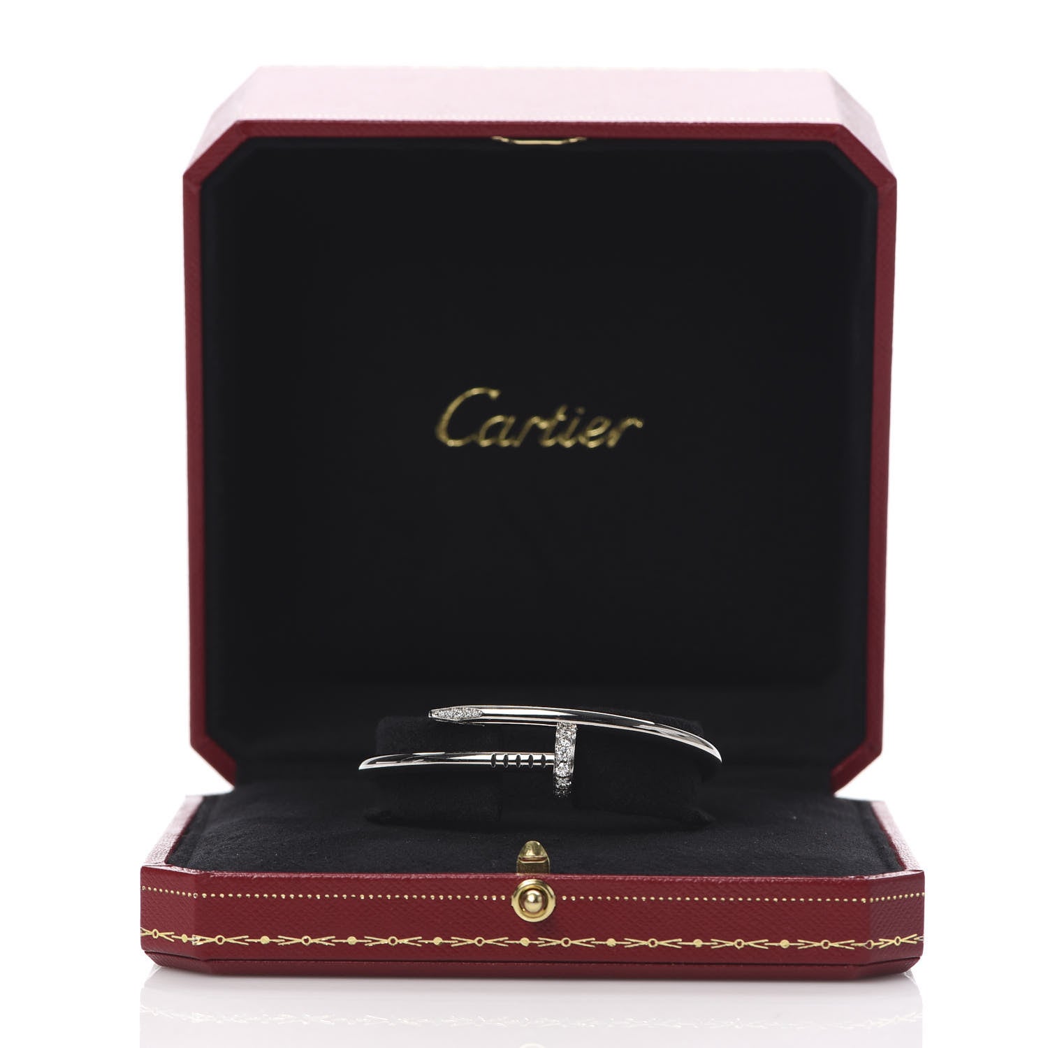 Cartier 18K White Gold Diamond Juste Un Clou Bracelet 15 6 of 6