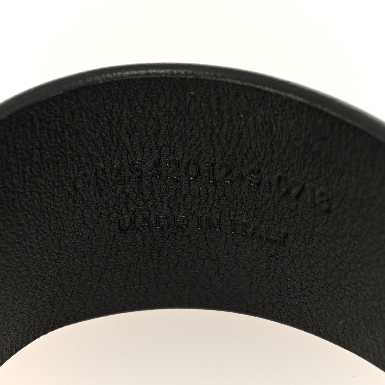 Saint Laurent Calfskin ID Cuff Bracelet S Black 5 of 5