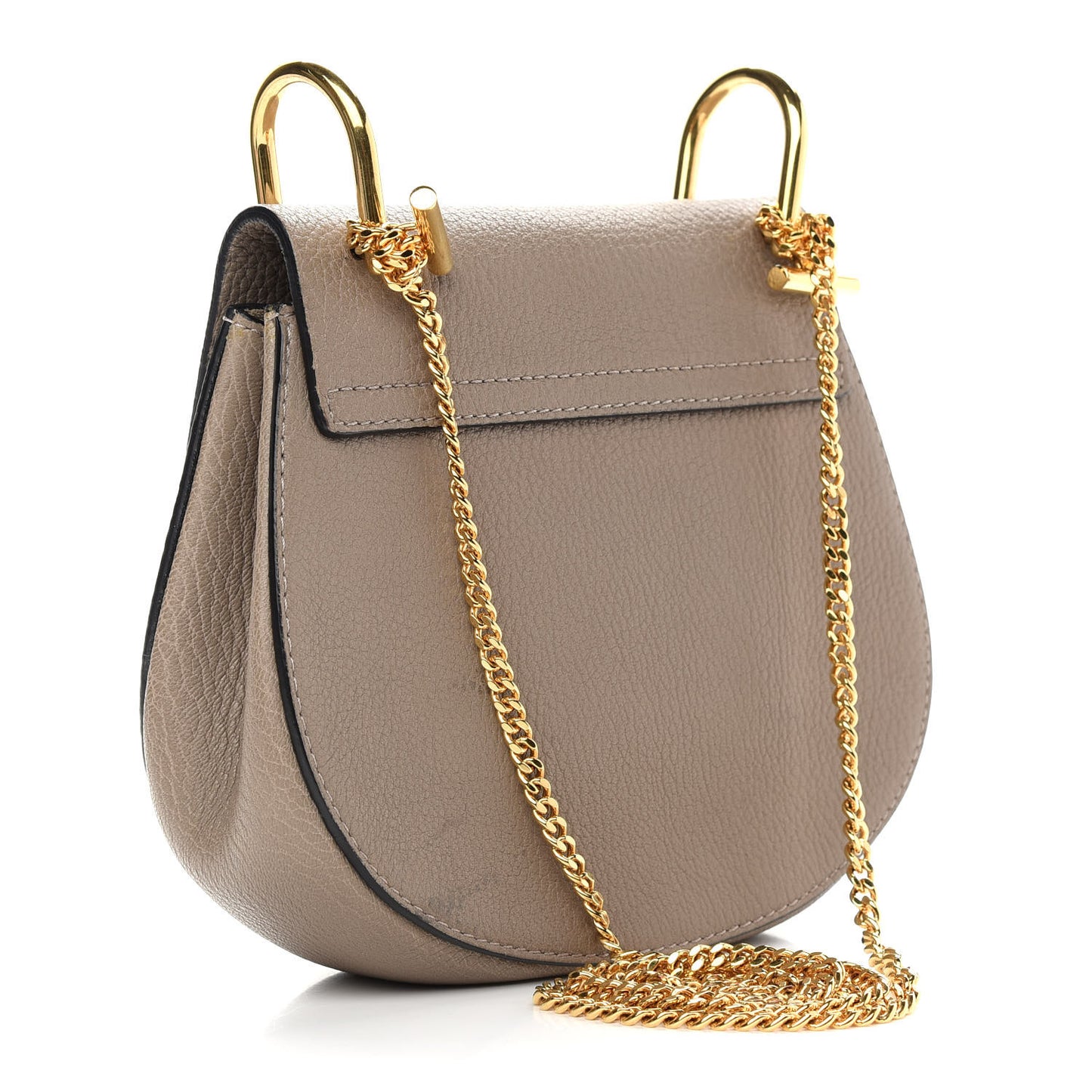 Grained Lambskin Drew Shoulder Bag Motty Grey