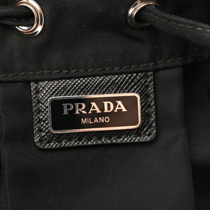 Prada Nylon Vela Drawstring Pouch Black 6 of 9