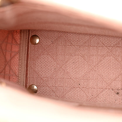 Christian Dior Canvas Embroidered Cannage Medium Lady D-Lite Pink 12 of 15