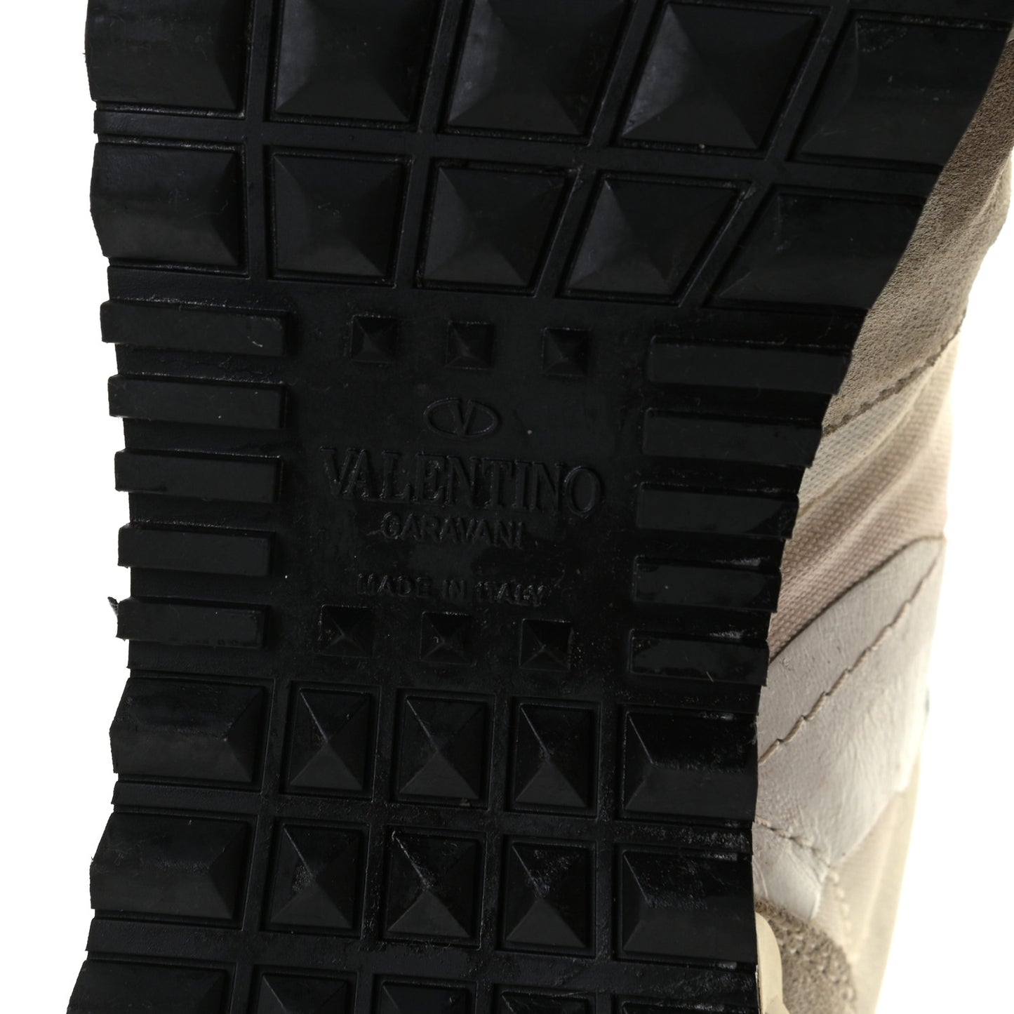 Nappa Suede Camouflage L'amour Womens Rockrunner Sneakers 35.5 Ivory