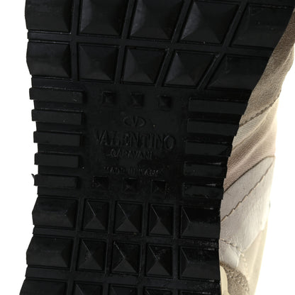 Valentino Garavani Nappa Suede Camouflage L'amour Womens Rockrunner Sneakers 35.5 Ivory 6 of 15