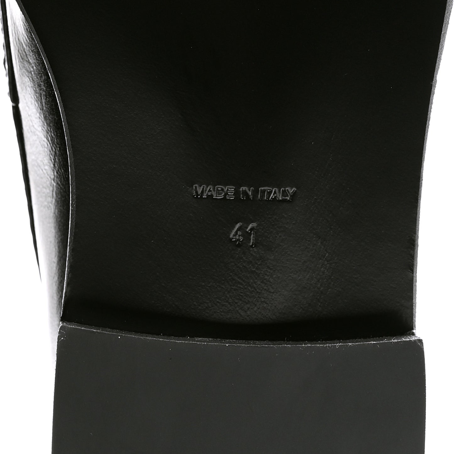 Calfskin Enamel Charms Mocassin Loafers 41 Black