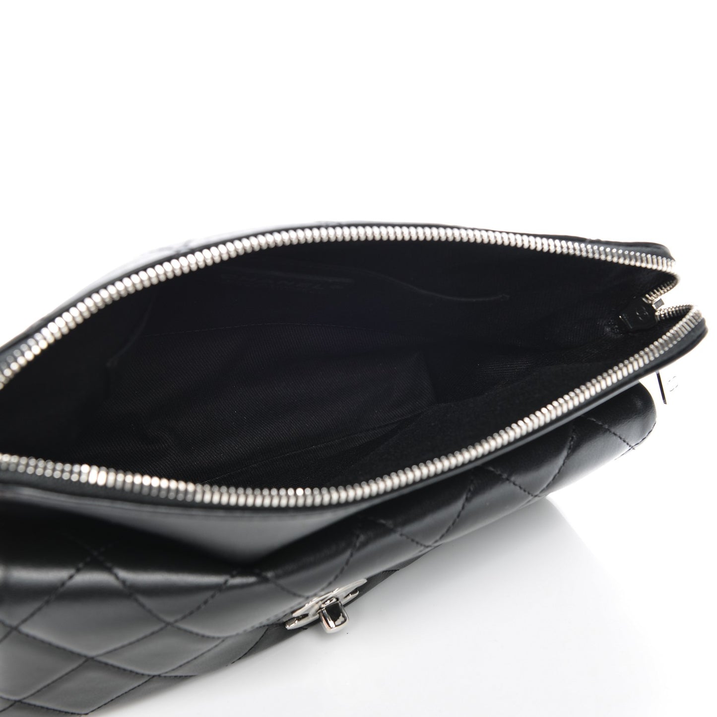 Calfskin Quilted Crossbody Bag Black