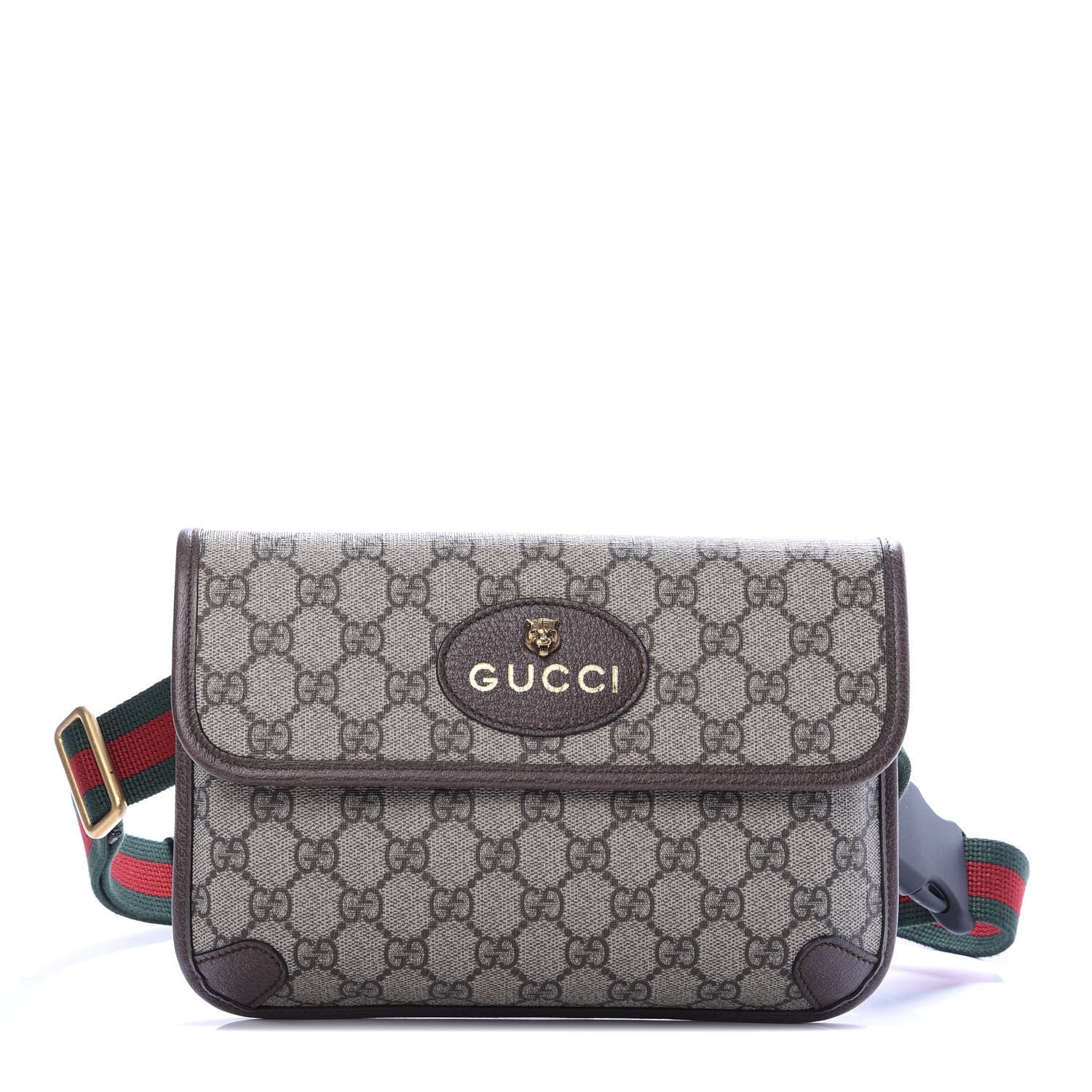 Gucci GG Supreme Monogram Neo Vintage Web Belt Bag Brown 1 of 11