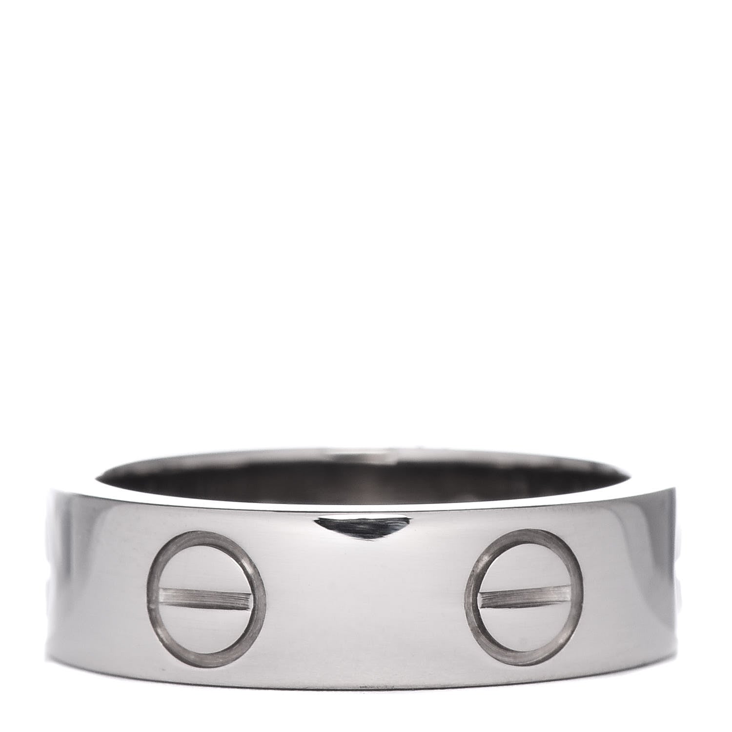 Cartier 18K White Gold 5.5mm LOVE Ring 51 5.75 3 of 7