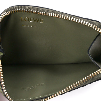 Loewe Calfskin Embossed Repeat Coin Card Holder Avocado Green 5 of 12