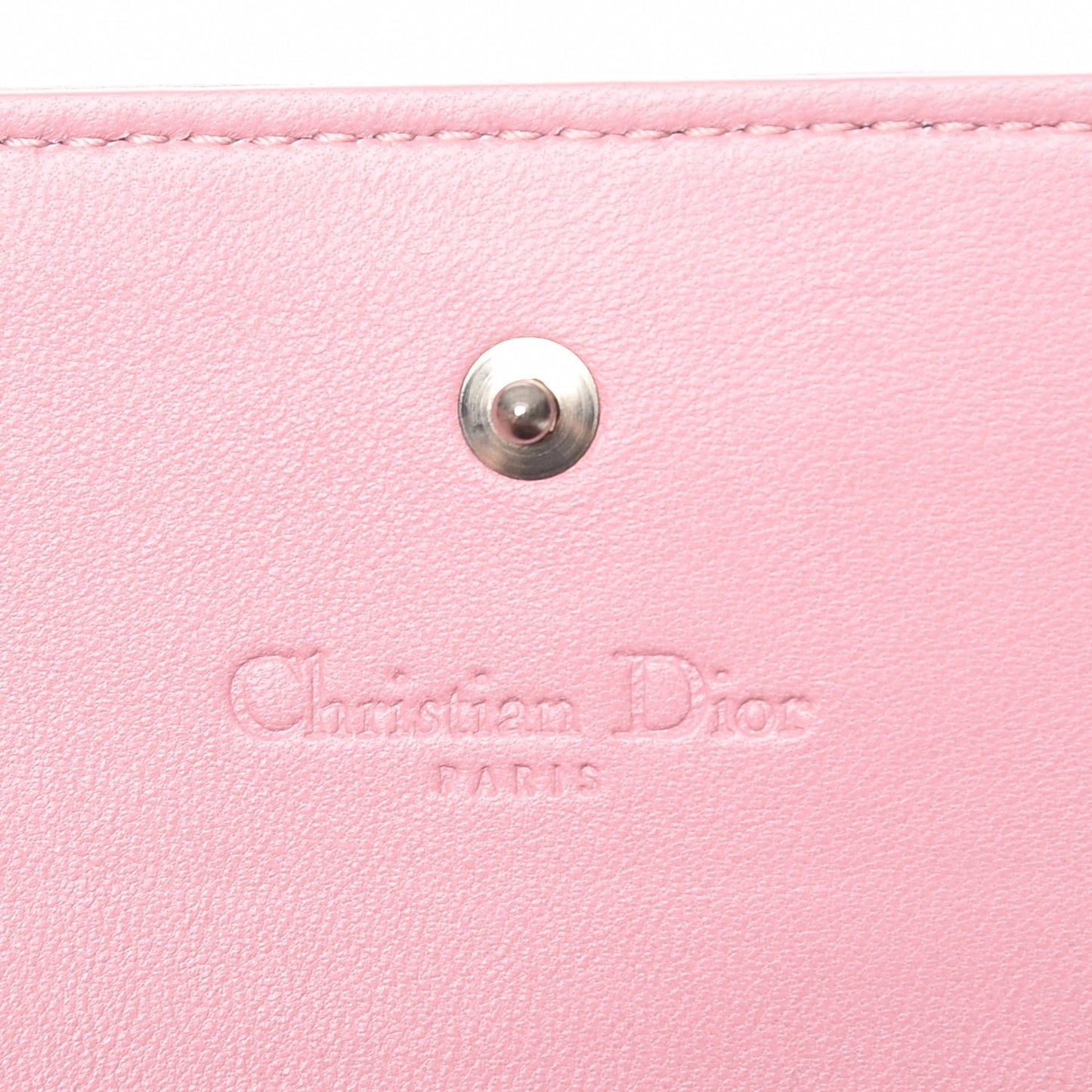 Lambskin Cannage Lady Dior Rendezvous Wallet Pink