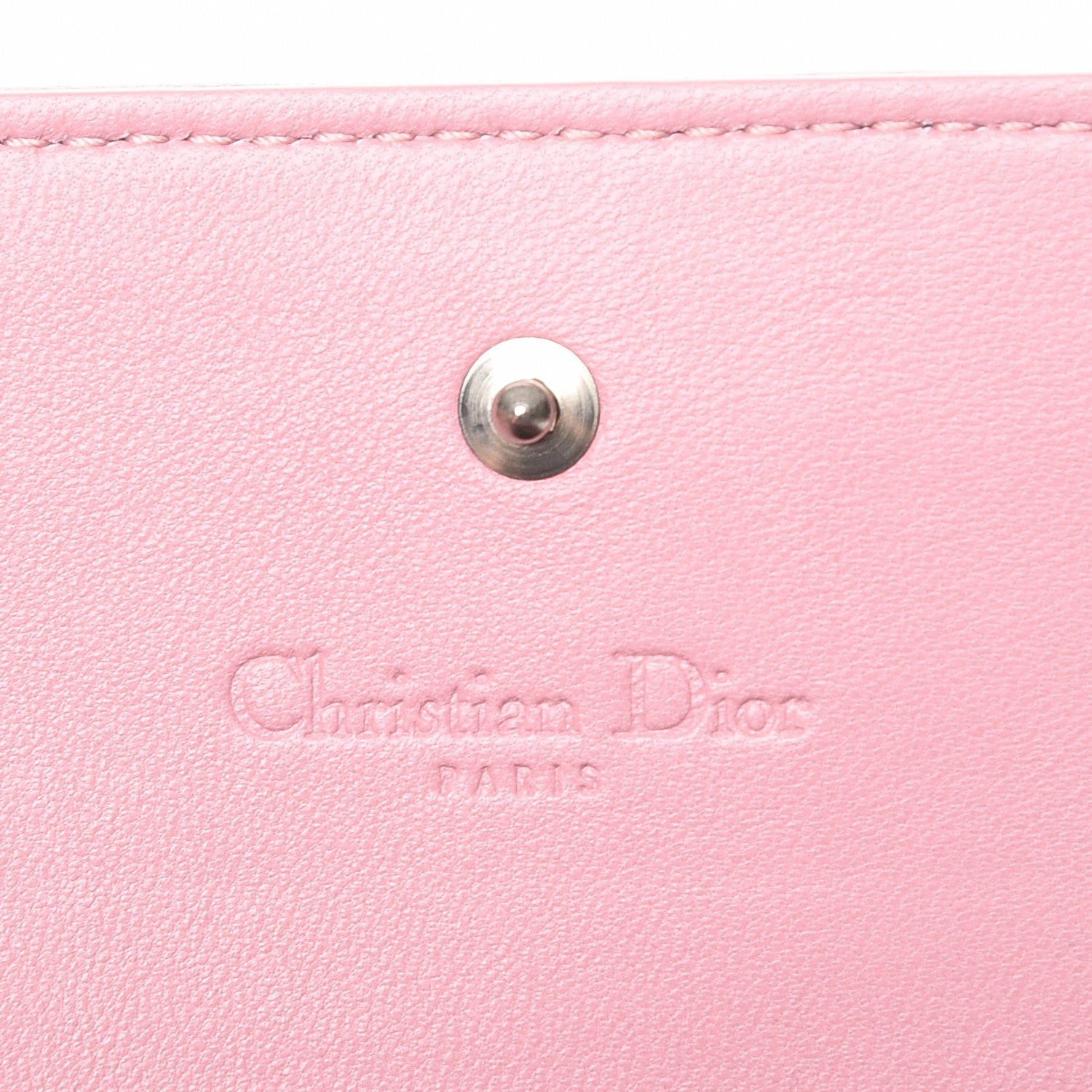 Christian Dior Lambskin Cannage Lady Dior Rendezvous Wallet Pink 6 of 7