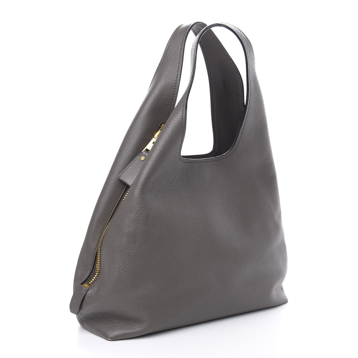 Pebbled Calfskin Jennifer Side-Zip Hobo Warm Taupe