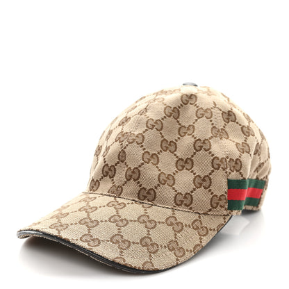Gucci Monogram Web Baseball Hat S Beige Cocoa 1 of 10