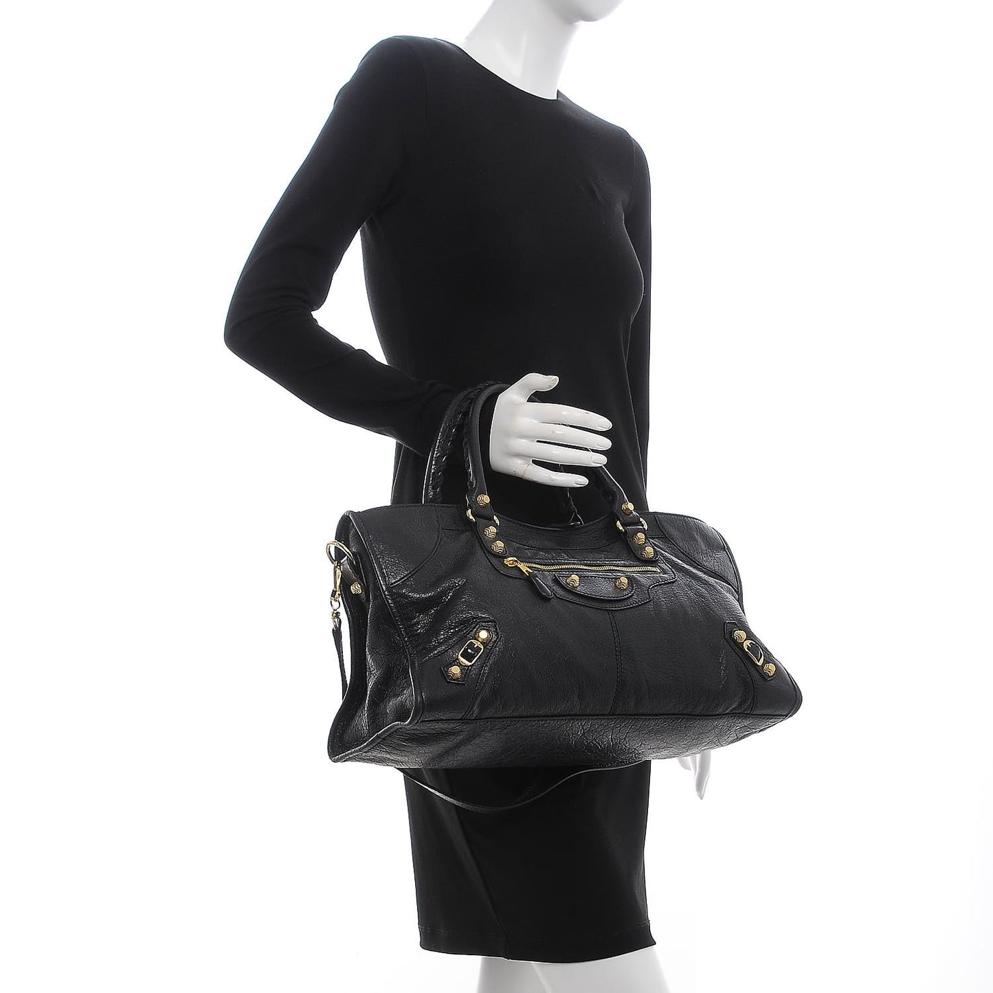 Agneau Giant 12 Gold Hardware Part Time Black