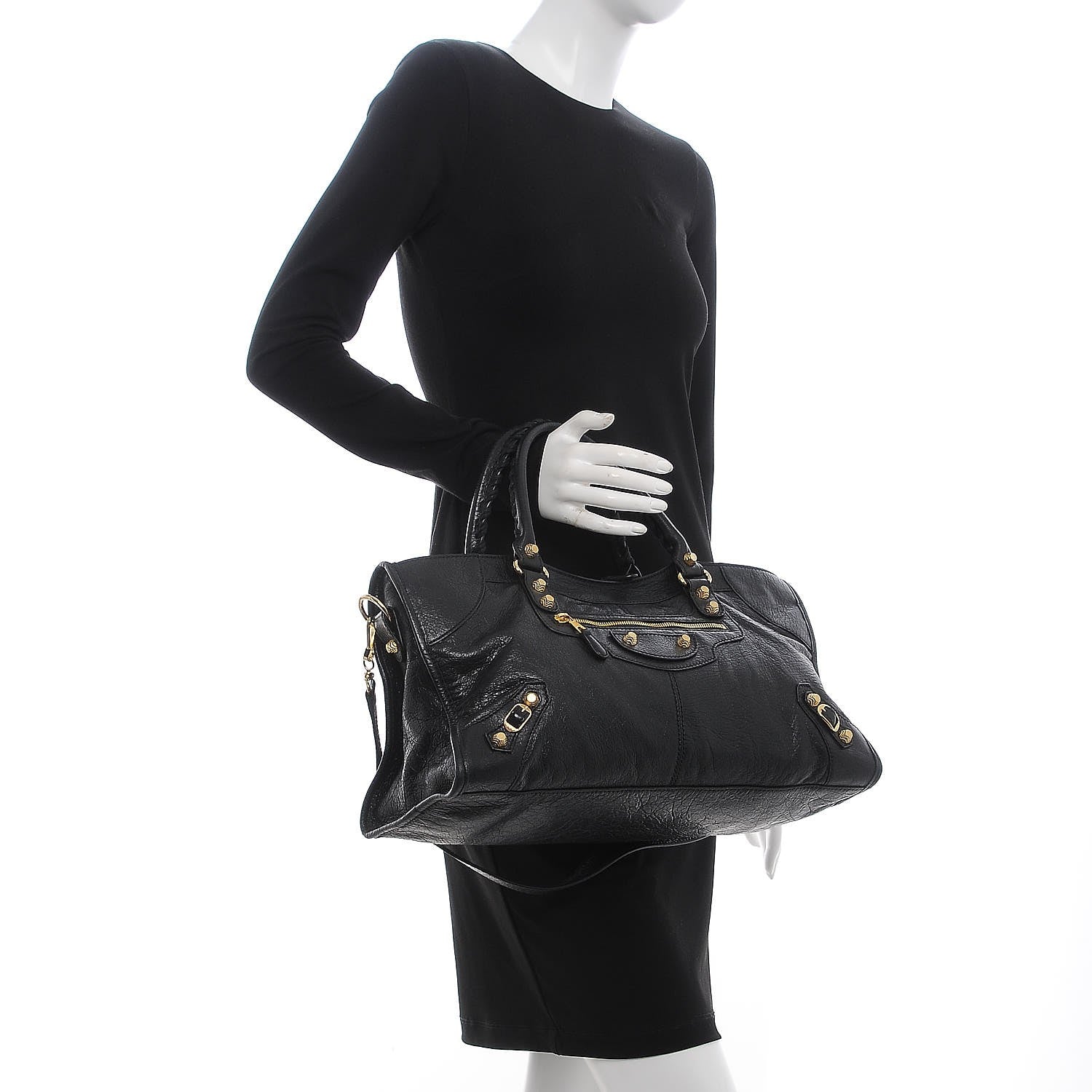 Balenciaga Agneau Giant 12 Gold Hardware Part Time Black 2 of 8