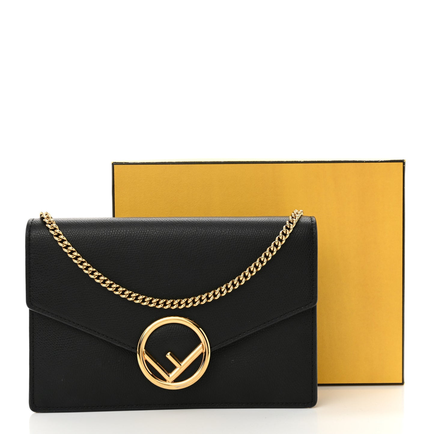 Vitello Cruise F is Fendi Medium Envelope Wallet on Chain Black