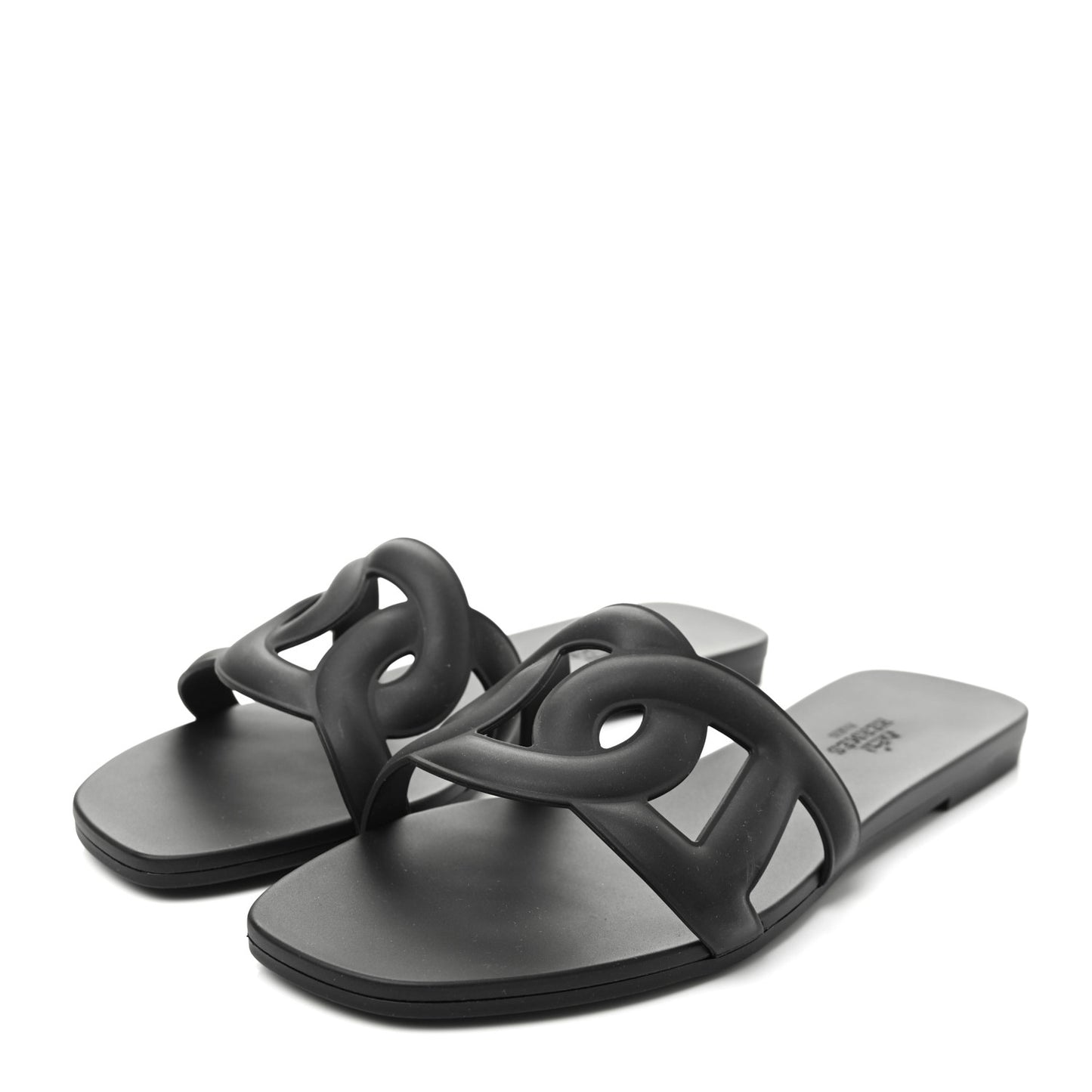 Rubber Aloha Sandals 36 Black