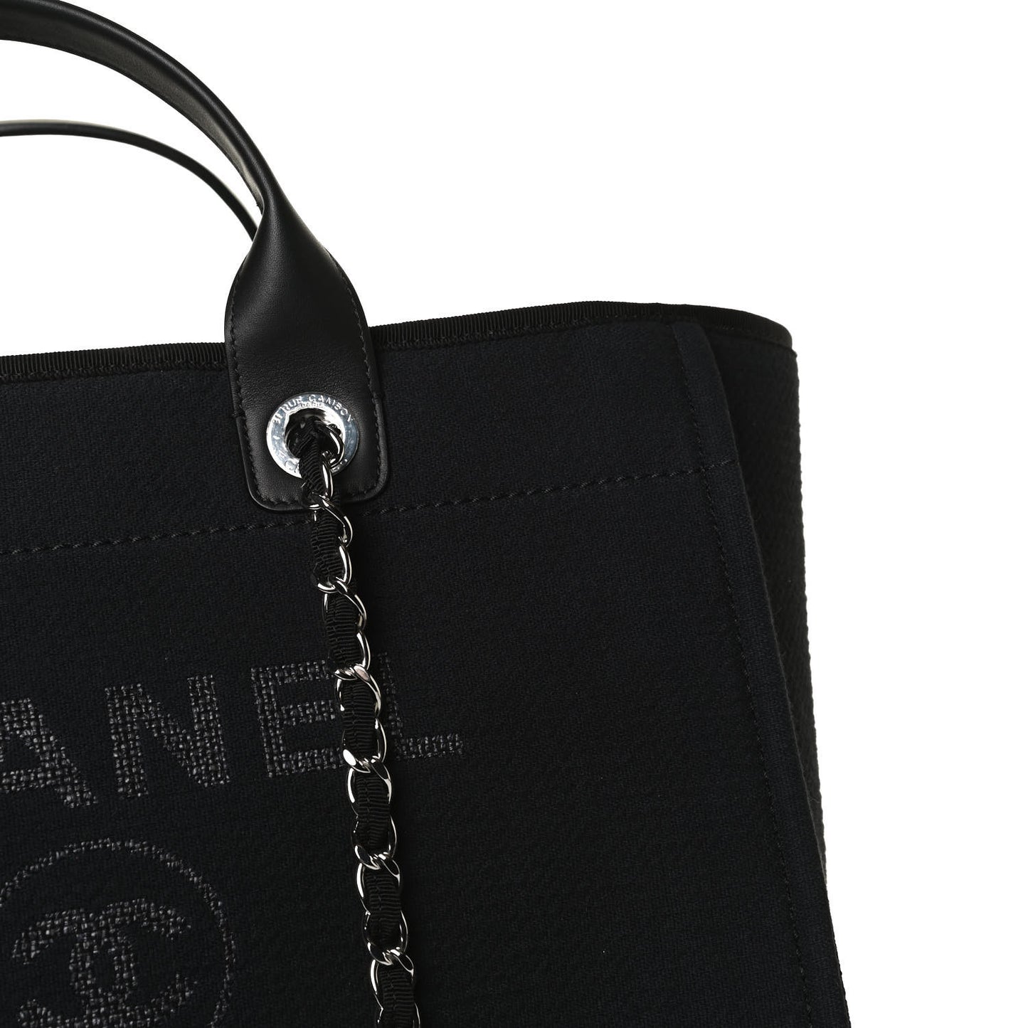 Mixed Fibers Large Deauville Tote Black