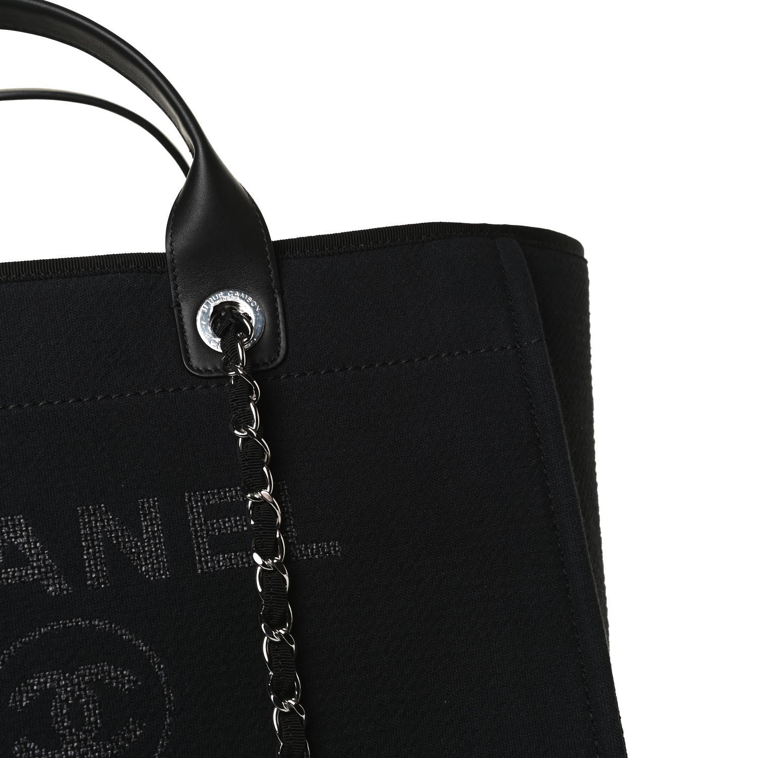 Chanel Mixed Fibers Large Deauville Tote Black 13 of 14