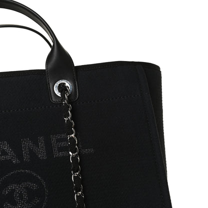 Chanel Mixed Fibers Large Deauville Tote Black 13 of 14