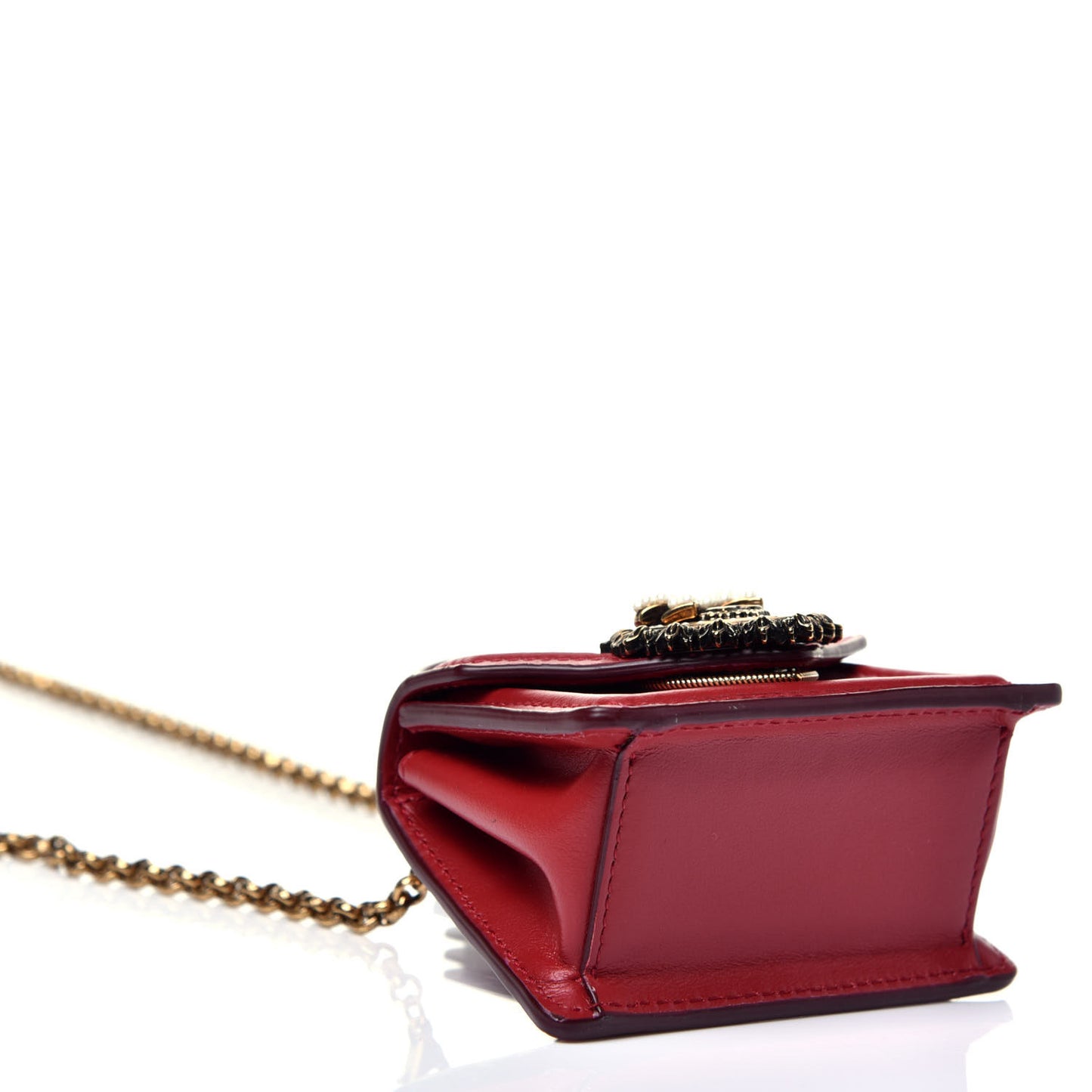 Smooth Calfskin Micro Devotion Satchel Red