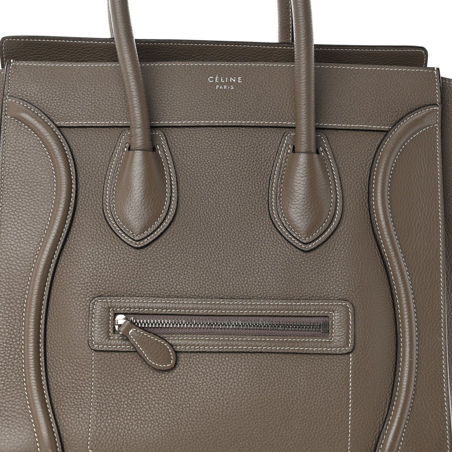 Drummed Calfskin Mini Luggage Souris