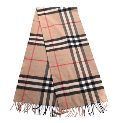 Burberry Cashmere Giant Check Fringe Scarf 2 of 5