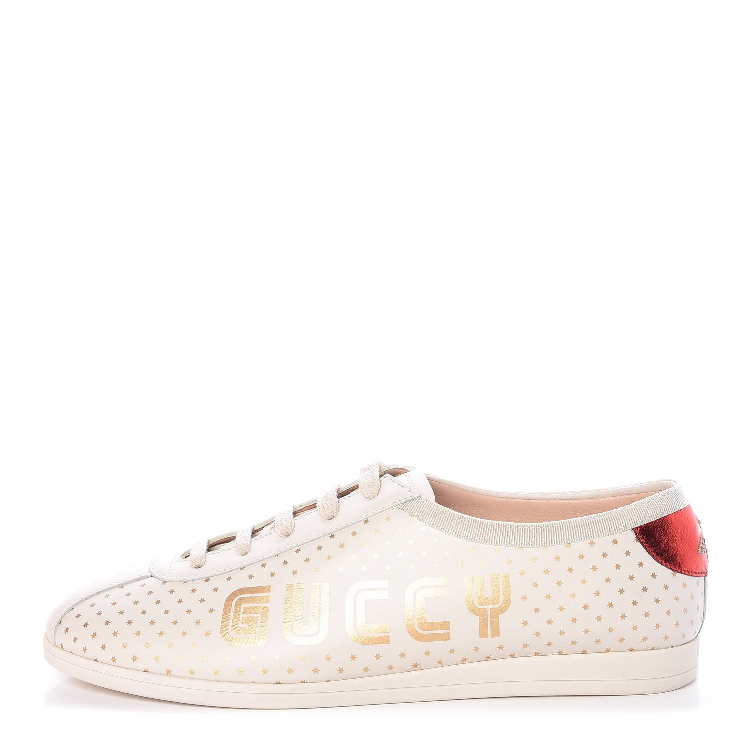 Gucci X SEGA Calfskin GUCCY Stars Womens Falacer Sneakers 41 White 1 of 9