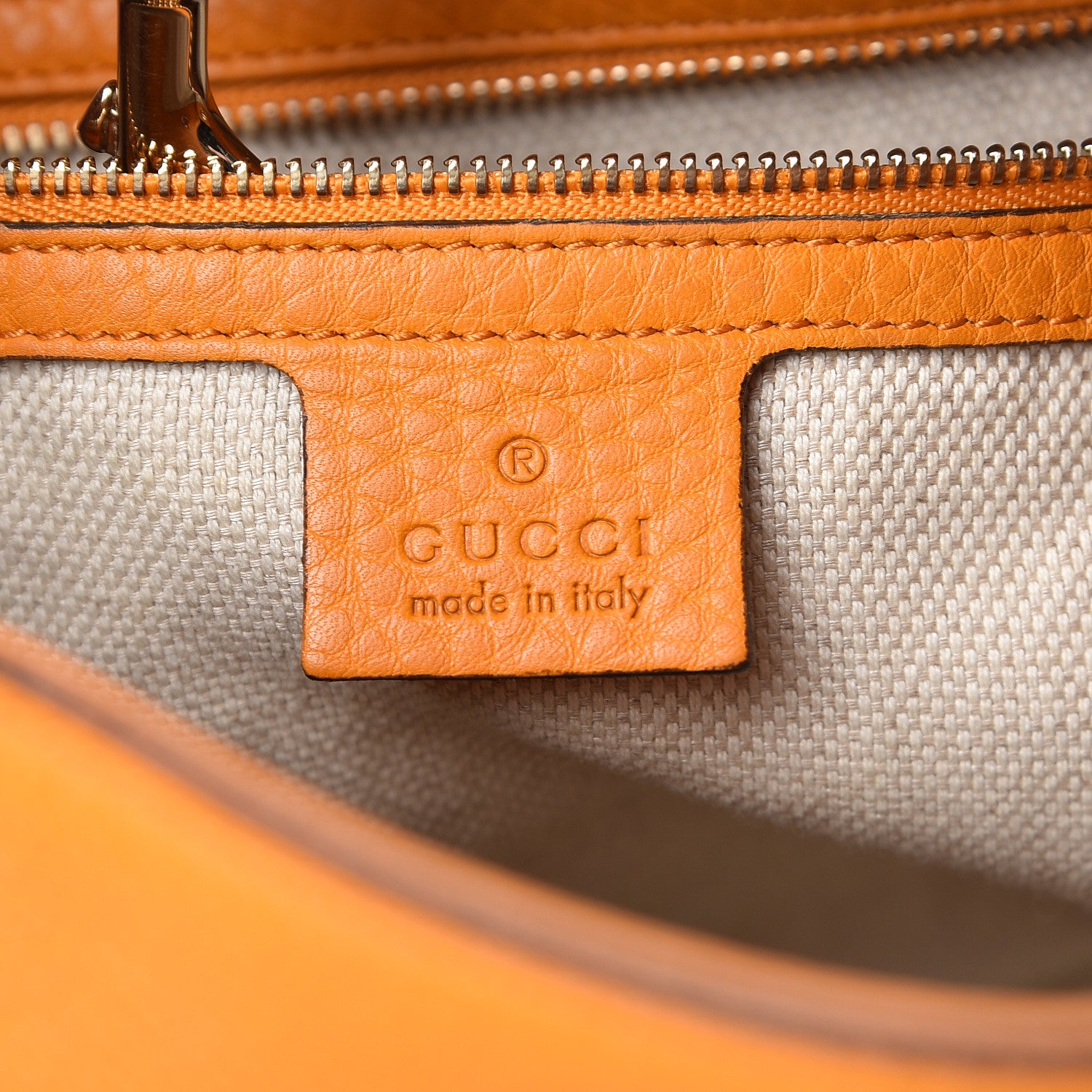 Gucci Pebbled Calfskin Medium Soho Chain Shoulder Bag Curcuma 6 of 12