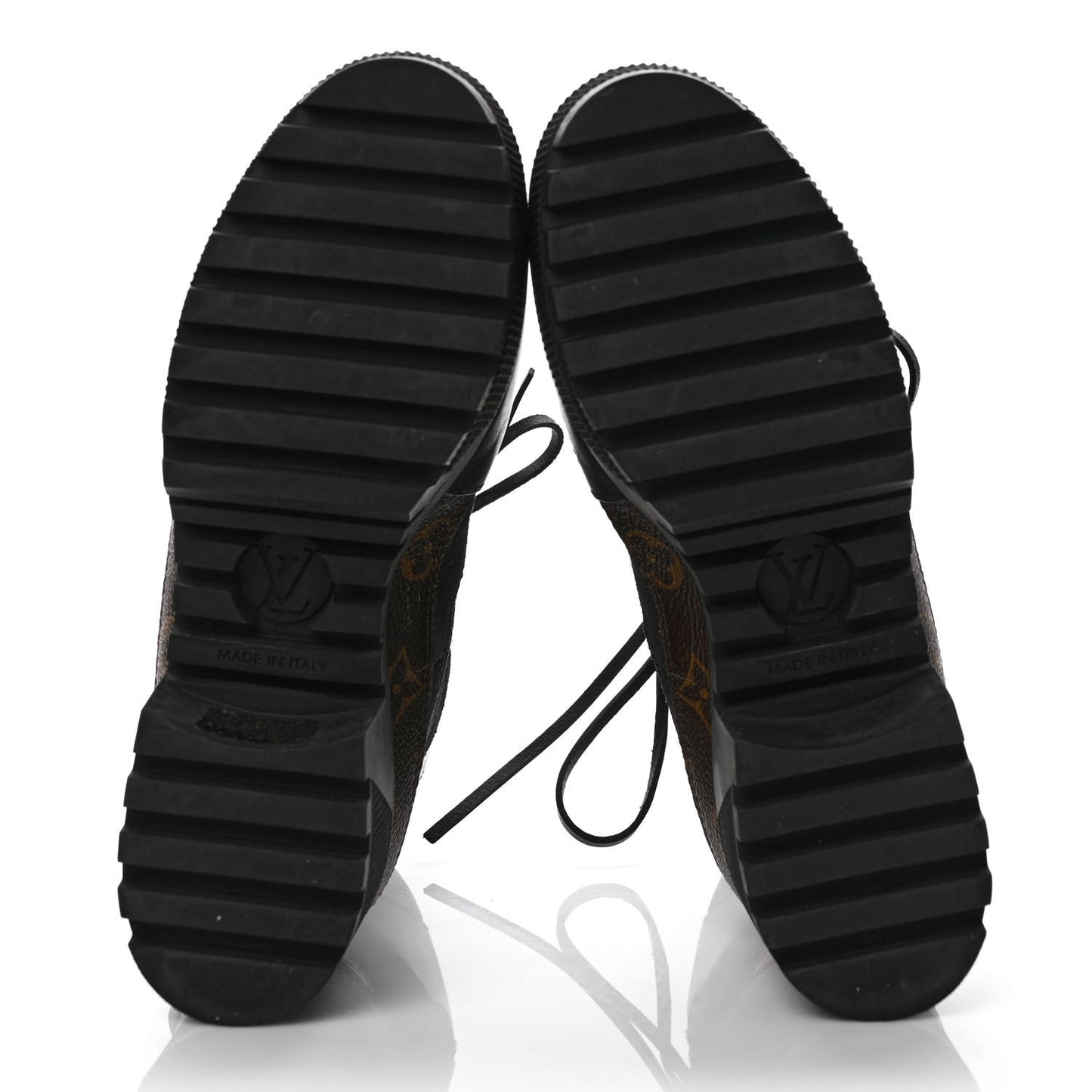 Suede Calfskin Monogram Laureate Platform Desert Boots 37 Black