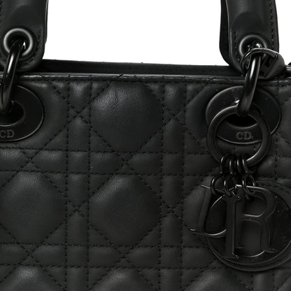 Christian Dior Ultra Matte Calfskin Cannage Mini Lady Dior Black 8 of 11