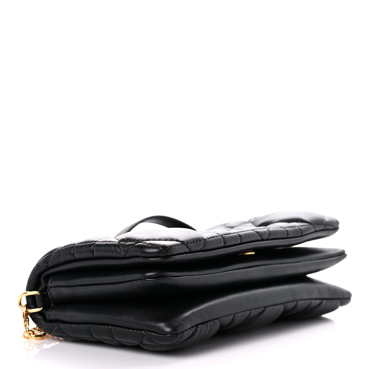 Christian Dior Calfskin Macrocannage Mini Caro Bag Black 3 of 7