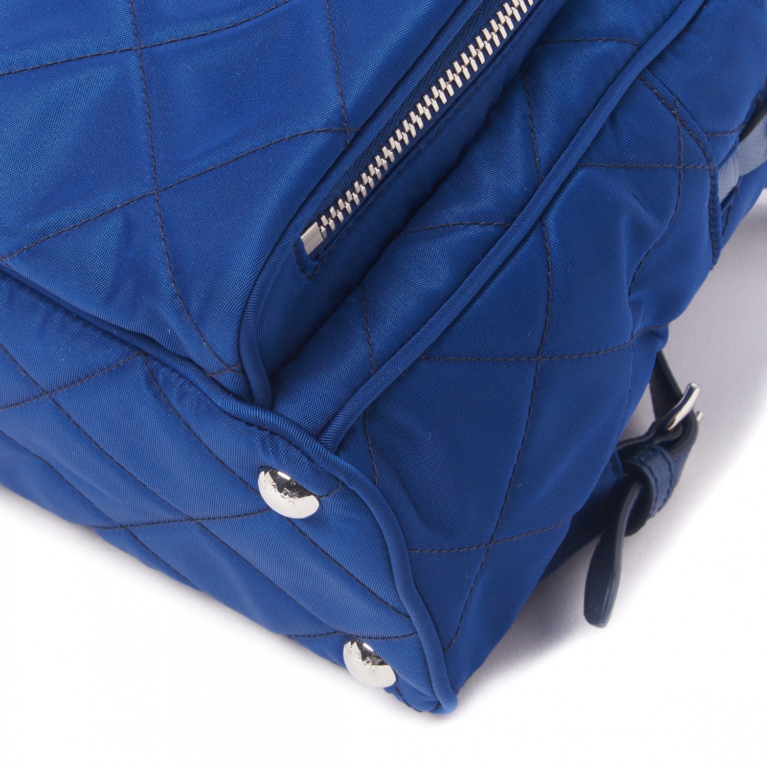 Prada Nylon Tessuto Impuntu Quilted Backpack Bluette 4 of 8