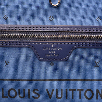 Louis Vuitton Monogram Escale Neverfull MM Blue 6 of 10