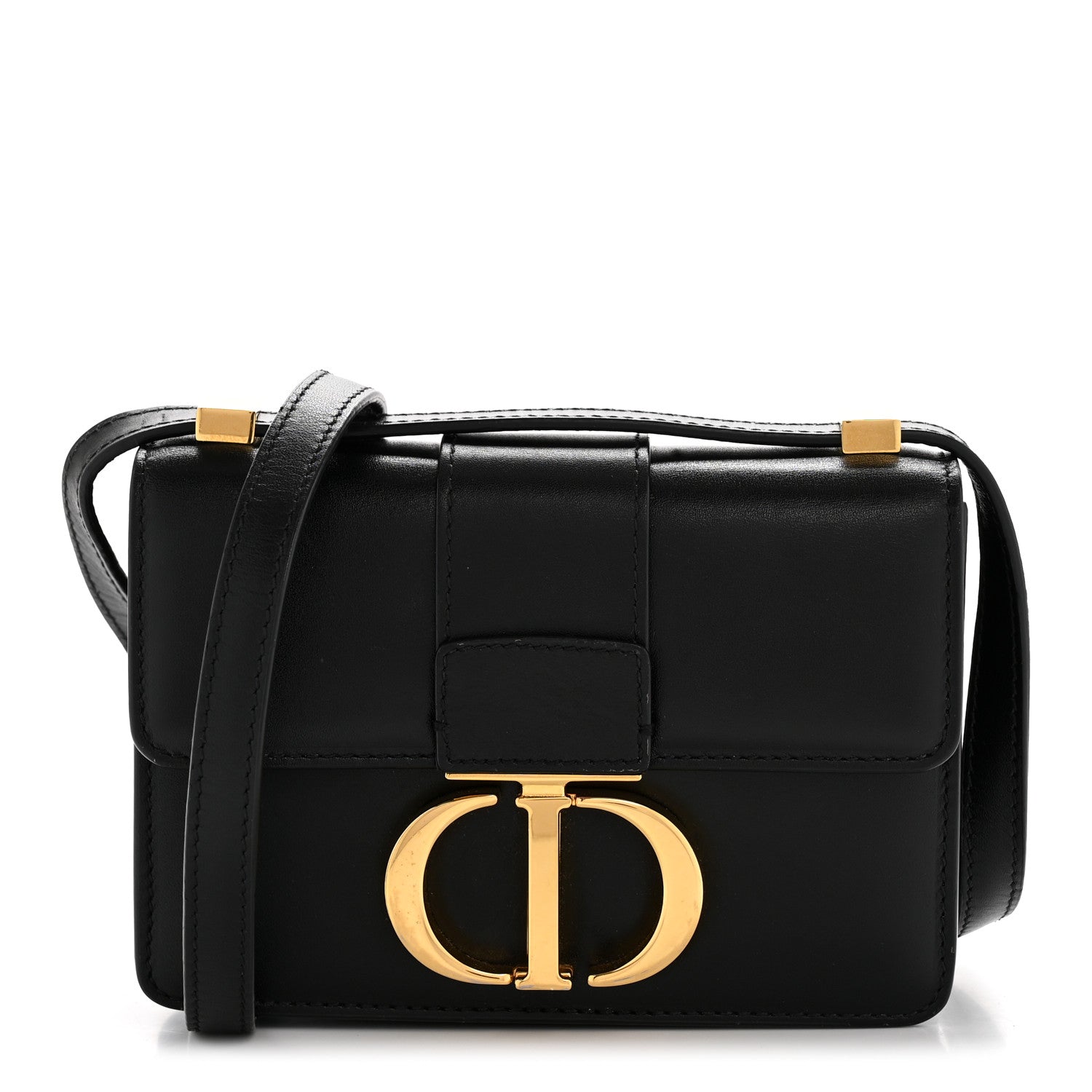 Christian Dior Smooth Calfskin Micro 30 Montaigne Flap Bag Black 1 of 13