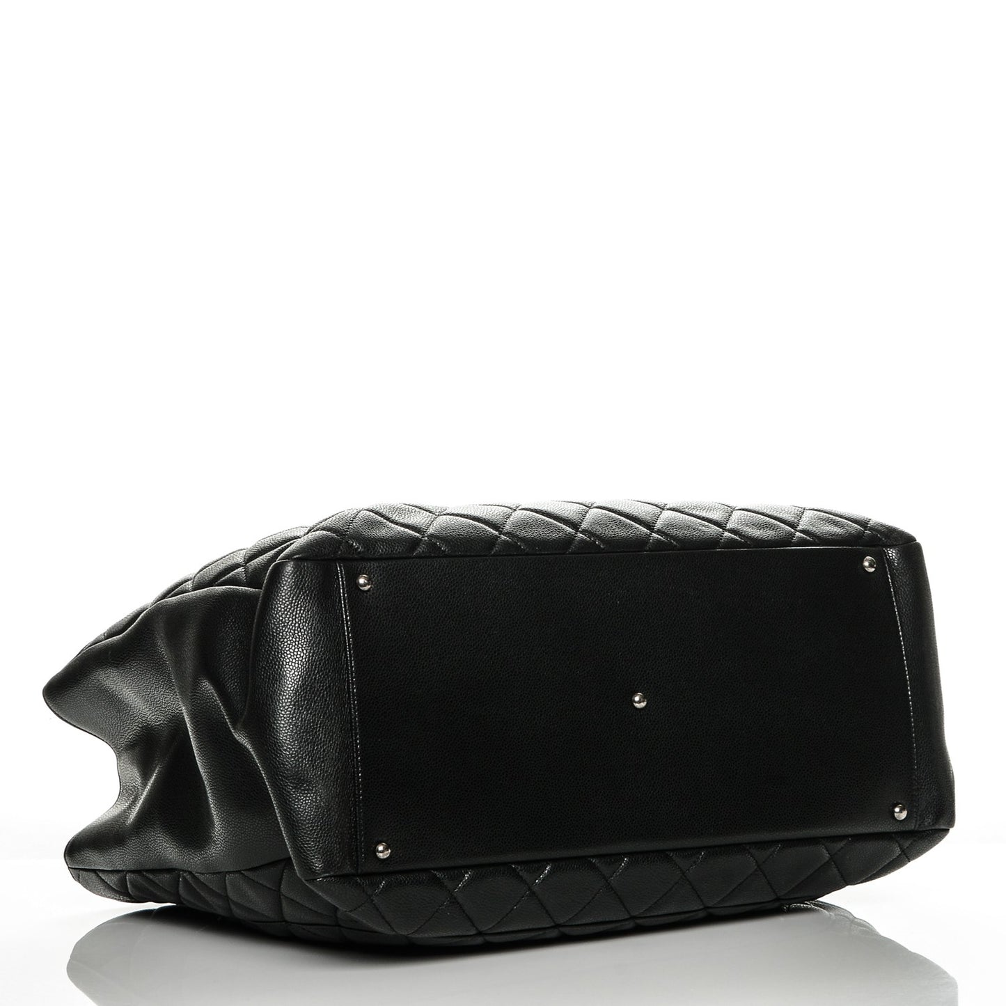 Caviar Quilted XXL Grand Shopping Tote GST Dark Grey