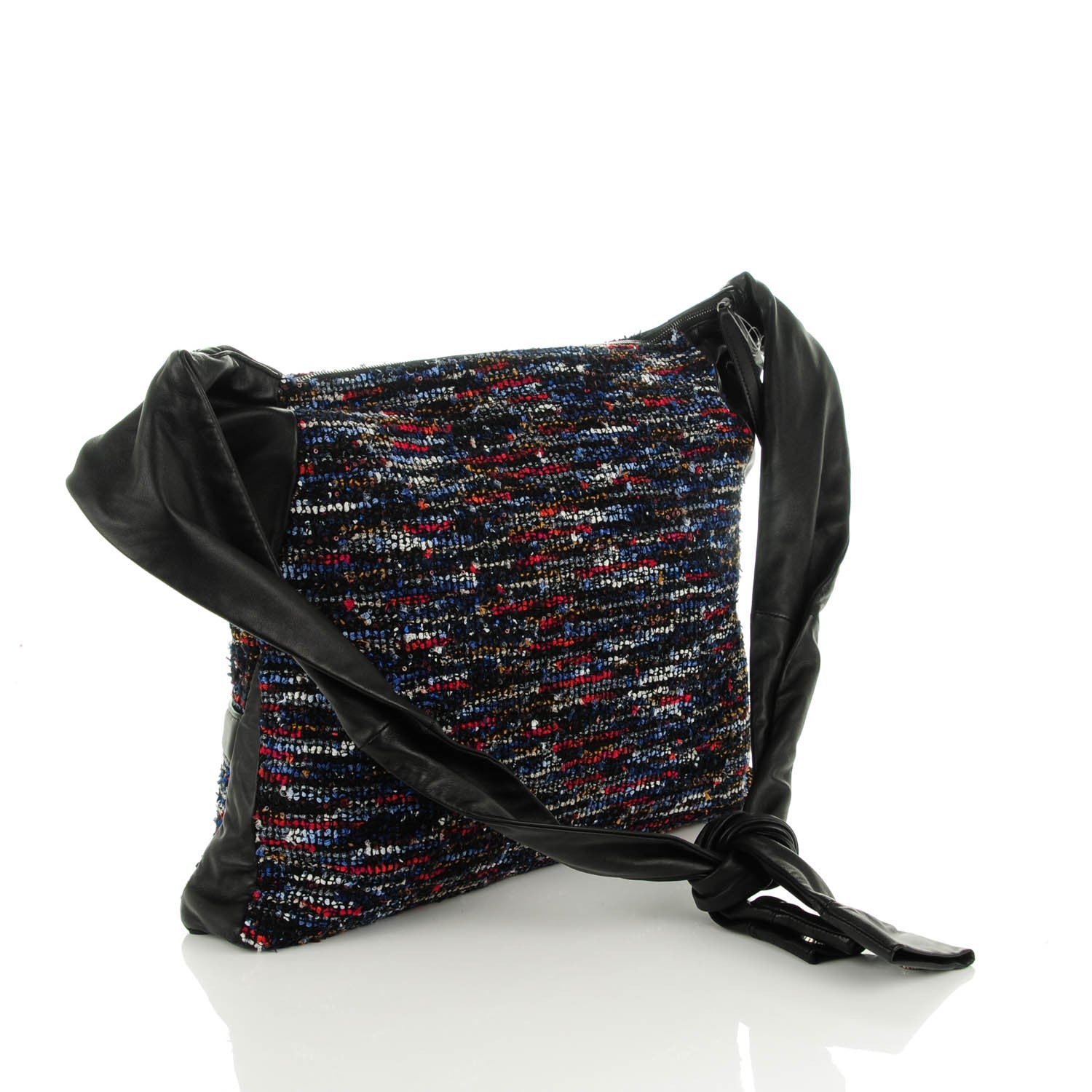 Chanel Tweed Lambskin Large Girl Bag Multicolor Black 3 of 7