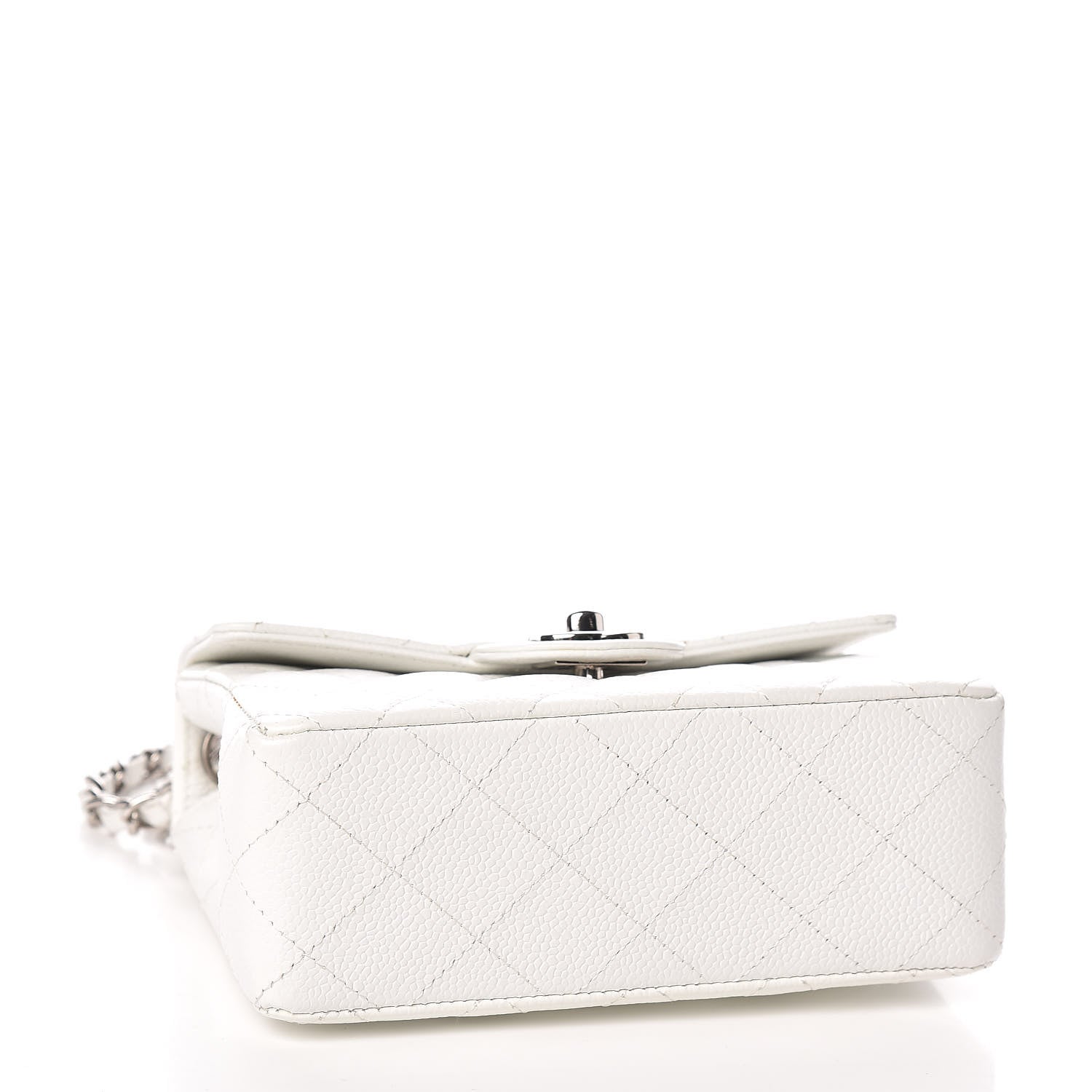 Chanel Caviar Quilted Mini Square Flap White 4 of 17
