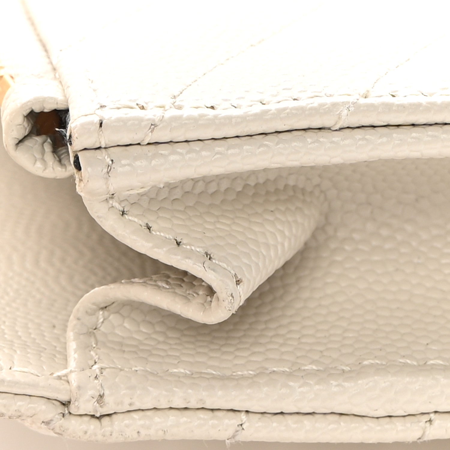 Saint Laurent Grain De Poudre Matelasse Chevron Monogram Envelope Chain Wallet Nude Powder 14 of 14