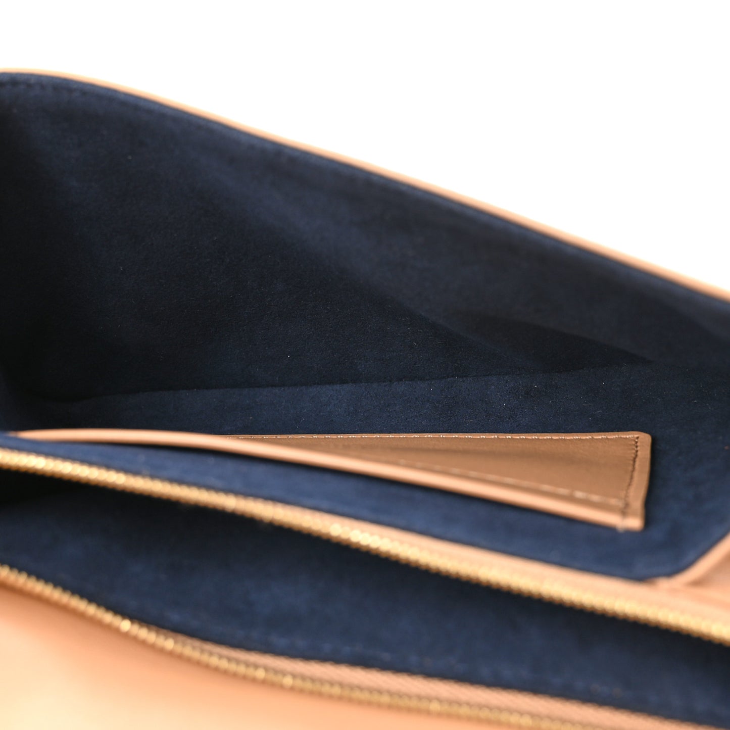 Lambskin Embossed Monogram Pochette Coussin Camel