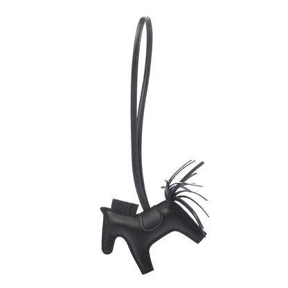 Hermes Milo Lambskin Grigri Rodeo Horse Bag Charm PM So Black 1 of 5