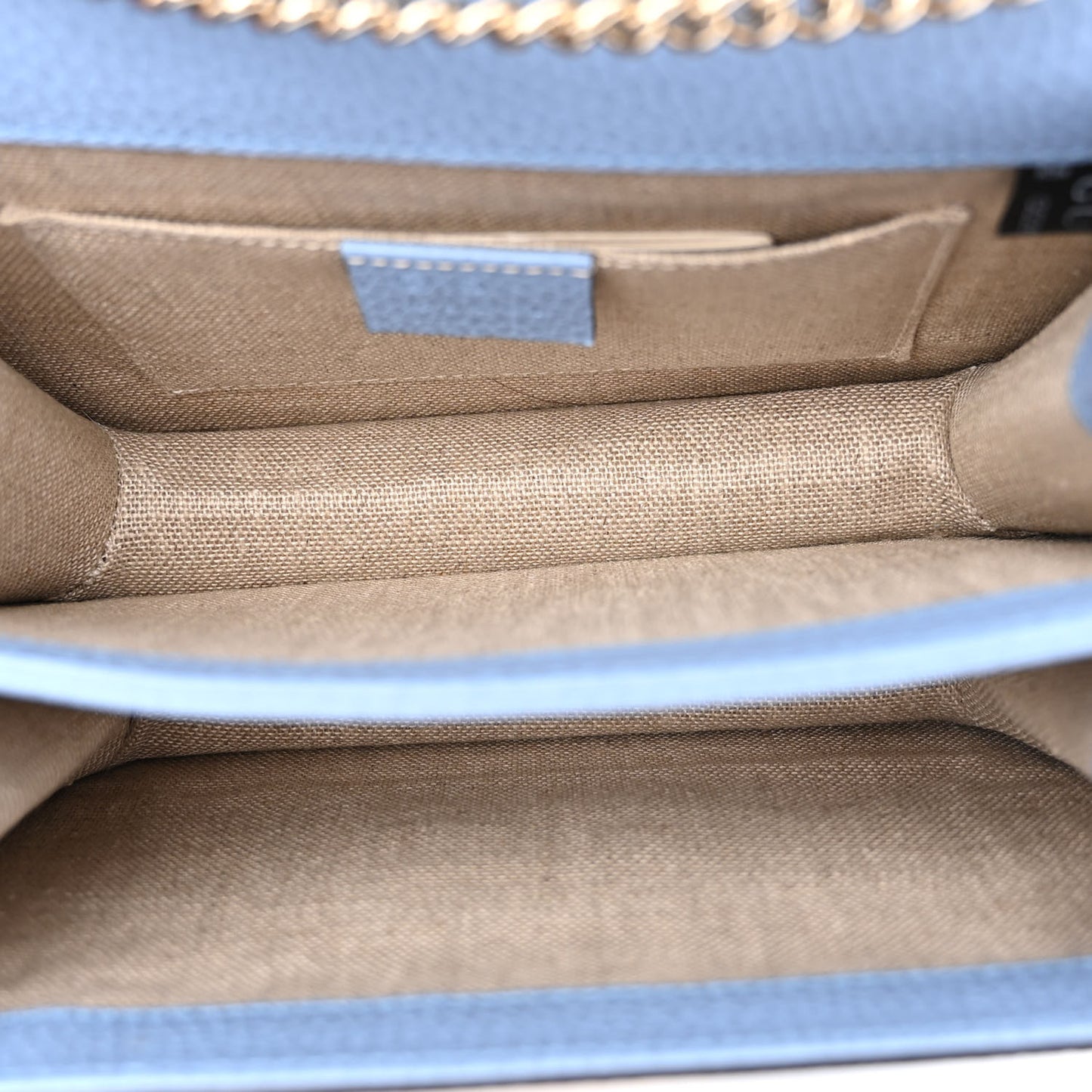 Dollar Calfskin Small Interlocking G Shoulder Bag Mineral Blue